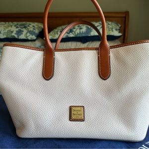 Dooney Bourke pink pebbled leather satchel